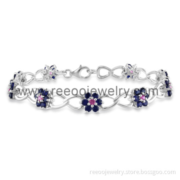 7" Women's Fashion Bracelets, Sterling Silver Friendship Bracelet Bangles